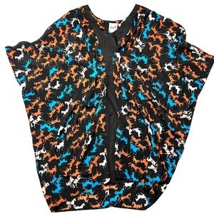 Nu Horse Print Kaftan Top Tunic